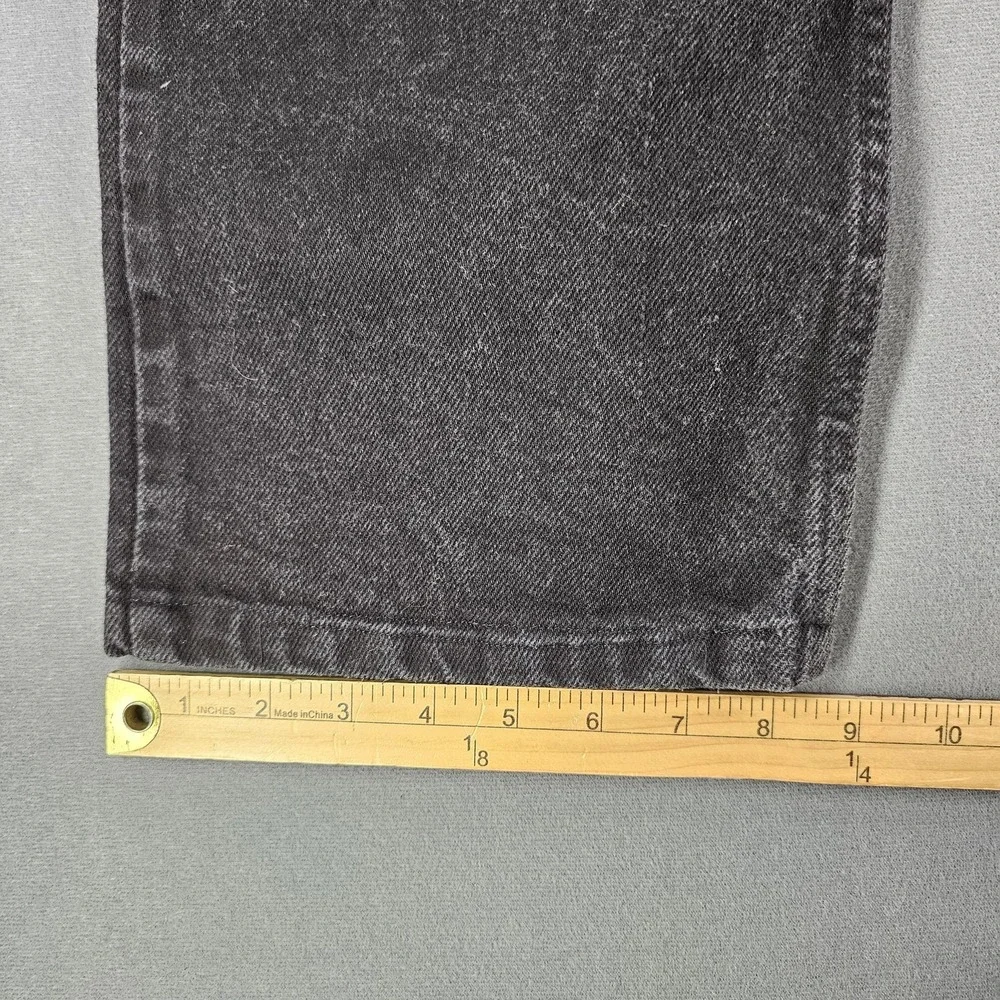 Levis 505 Jeans Mens 33x23 Black Denim‎ Regular Fit Straight Leg